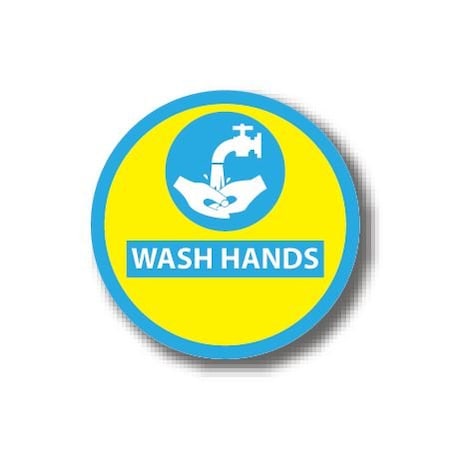 Ergomat 24in CIRCLE SIGNS Wash Hands DSV-SIGN 576 #0755 -UEN